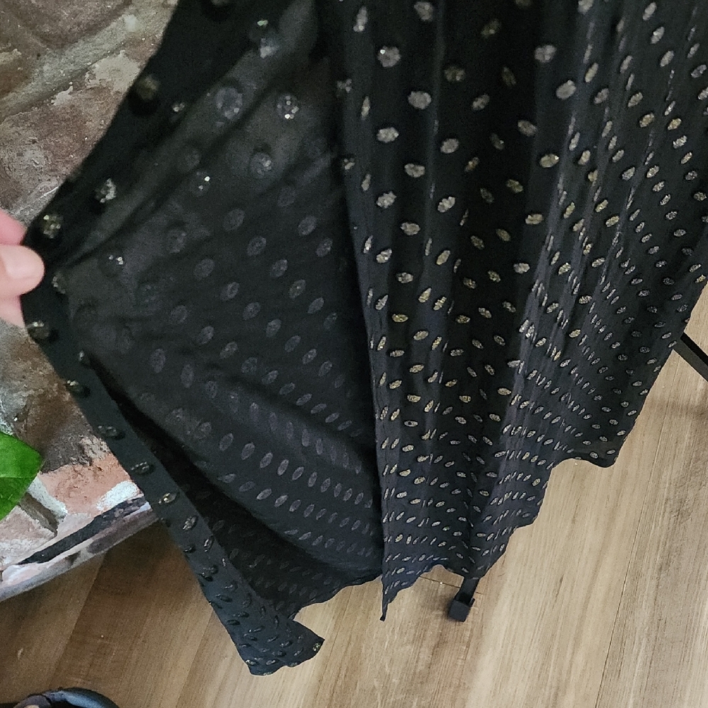 Lovers + Friends Black Studded Long Sleeve Maxi Dress Bodycon - Picture 8 of 14